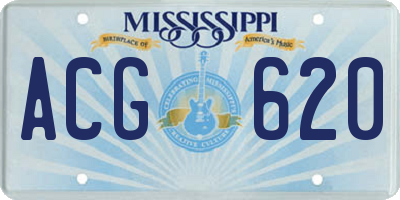 MS license plate ACG620