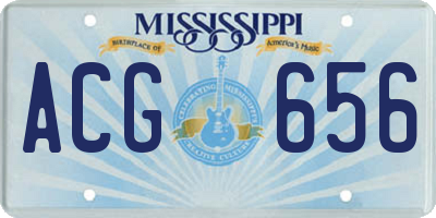 MS license plate ACG656
