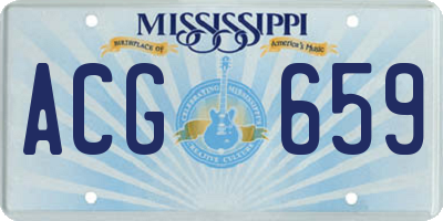 MS license plate ACG659