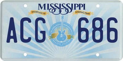 MS license plate ACG686