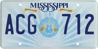 MS license plate ACG712
