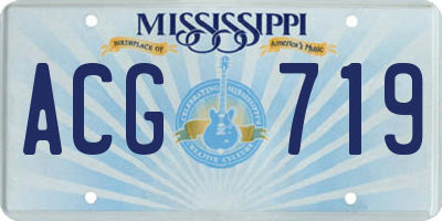 MS license plate ACG719