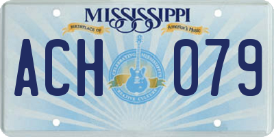 MS license plate ACH079