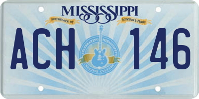 MS license plate ACH146