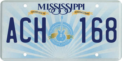 MS license plate ACH168