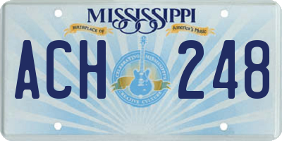 MS license plate ACH248