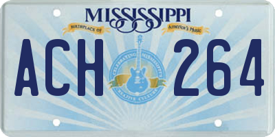 MS license plate ACH264