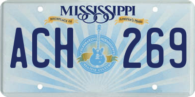 MS license plate ACH269