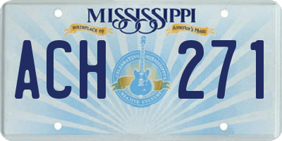 MS license plate ACH271