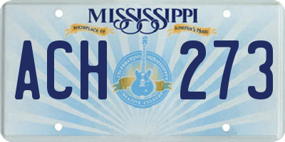 MS license plate ACH273