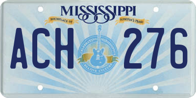 MS license plate ACH276
