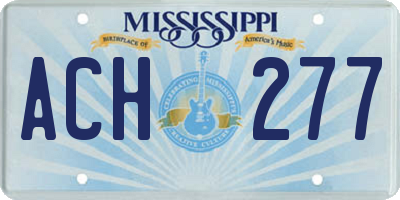 MS license plate ACH277