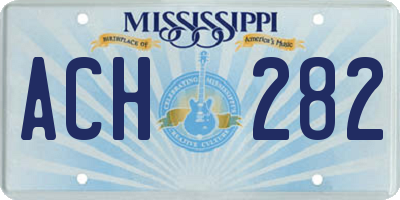 MS license plate ACH282