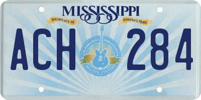 MS license plate ACH284