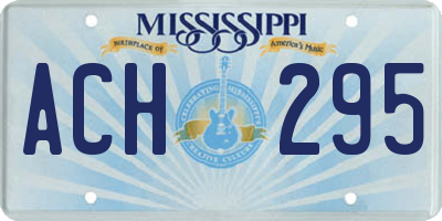MS license plate ACH295