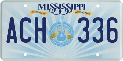 MS license plate ACH336