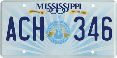 MS license plate ACH346