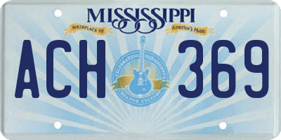 MS license plate ACH369
