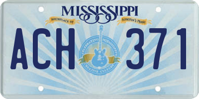 MS license plate ACH371