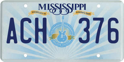 MS license plate ACH376