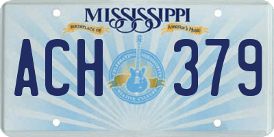 MS license plate ACH379
