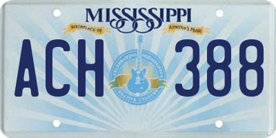 MS license plate ACH388