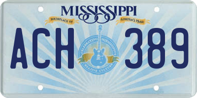 MS license plate ACH389