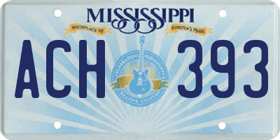 MS license plate ACH393