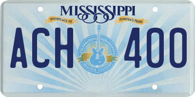 MS license plate ACH400