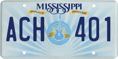 MS license plate ACH401
