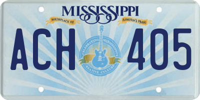 MS license plate ACH405