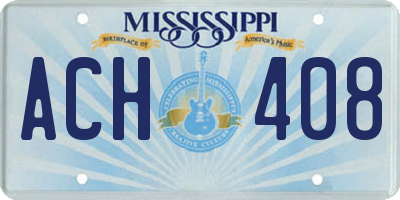 MS license plate ACH408