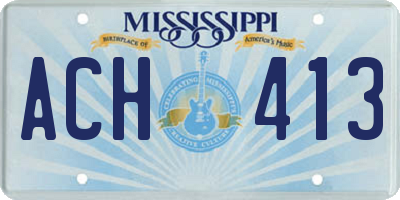 MS license plate ACH413