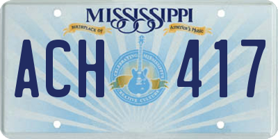 MS license plate ACH417