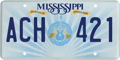 MS license plate ACH421