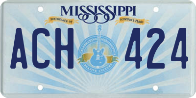 MS license plate ACH424