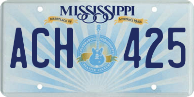 MS license plate ACH425