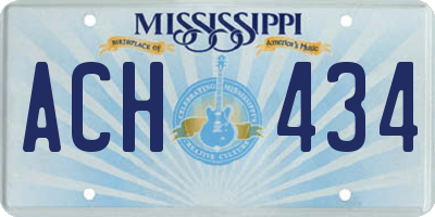 MS license plate ACH434