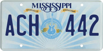 MS license plate ACH442