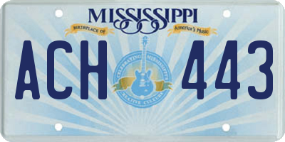 MS license plate ACH443