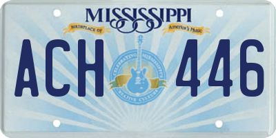 MS license plate ACH446