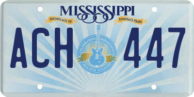 MS license plate ACH447