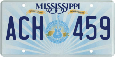 MS license plate ACH459