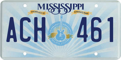 MS license plate ACH461