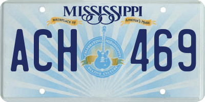 MS license plate ACH469