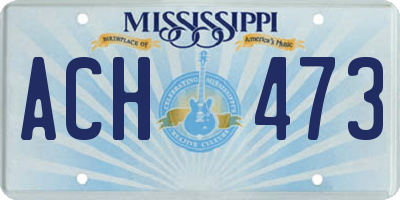 MS license plate ACH473