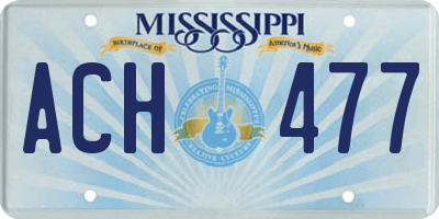 MS license plate ACH477