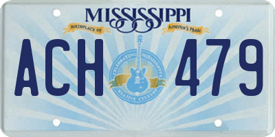 MS license plate ACH479