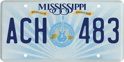 MS license plate ACH483