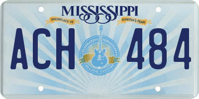 MS license plate ACH484